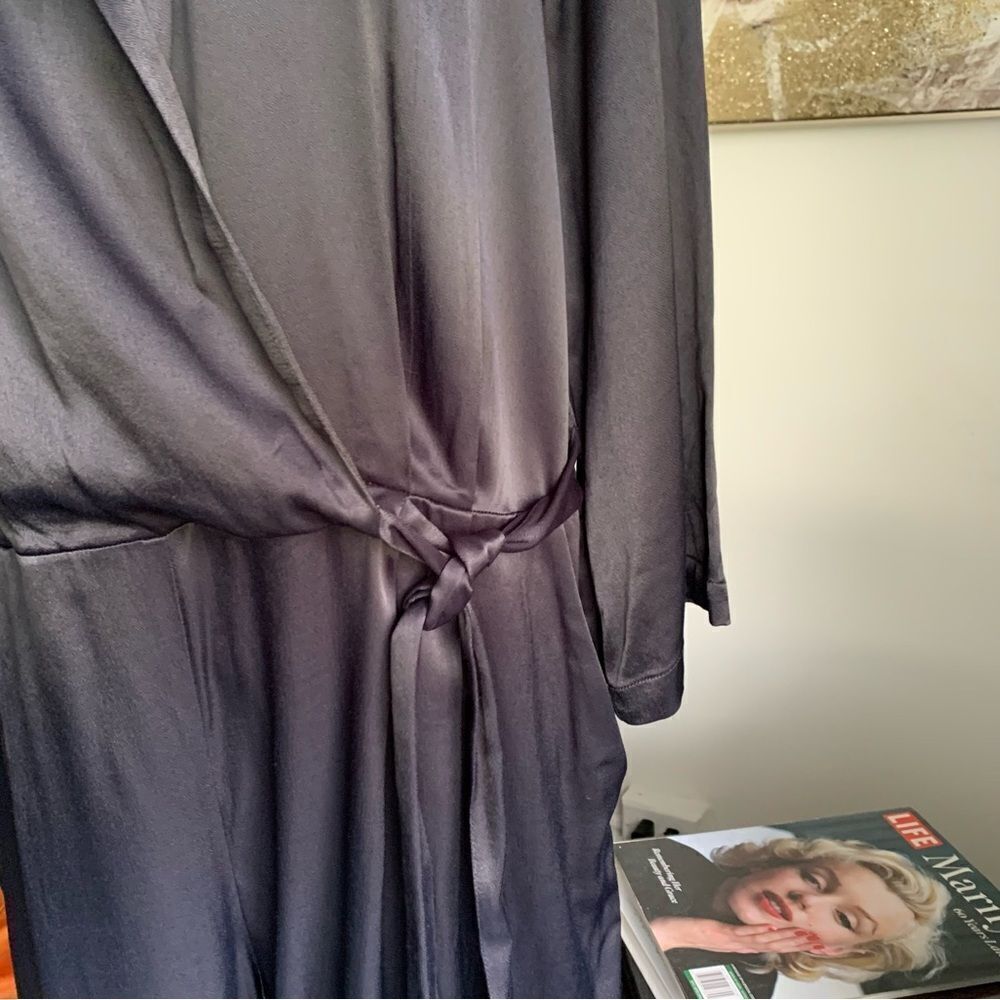 FREE PEOPLE BLACK SATIN JUMPSUIT - Picture 8 of 15